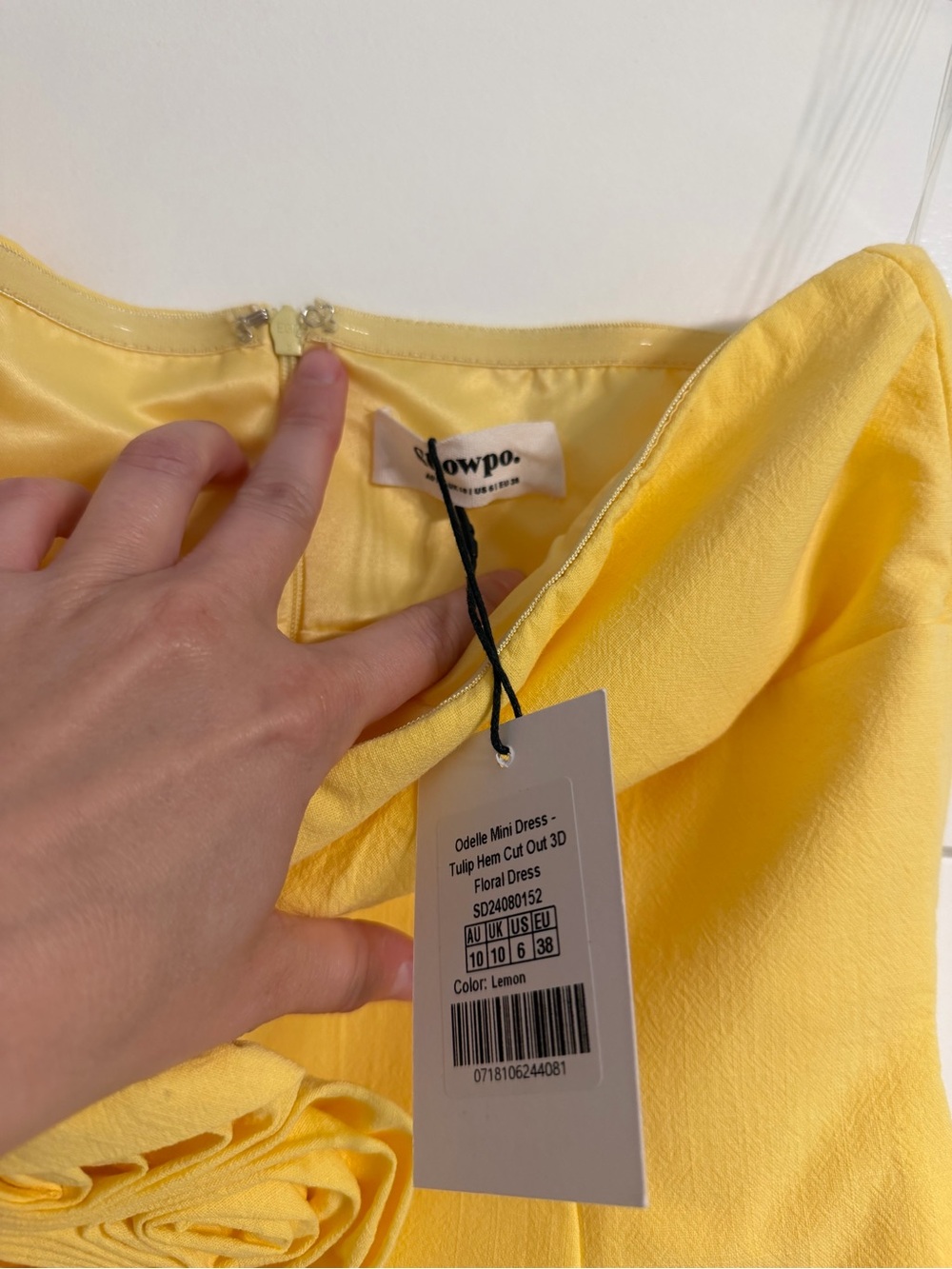 Showpo Yellow Strapless Mini Dress with Rosette - Picture 6 of 6